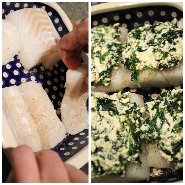 spinatogricotta-þorskur