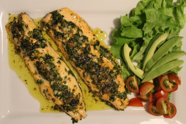 Silungsflök með kryddjurtum og sítrónu 