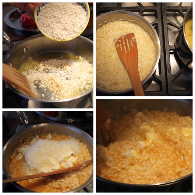 Tómat og mozzarella risotto