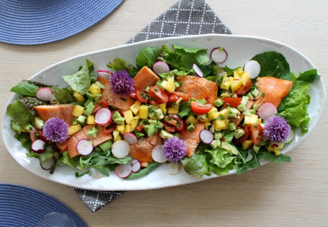 Heitreyktur silungur og salat