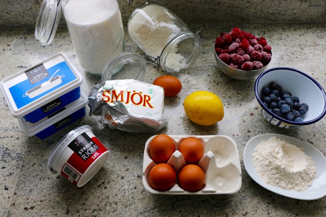 Hráefni - sítrónuostakaka