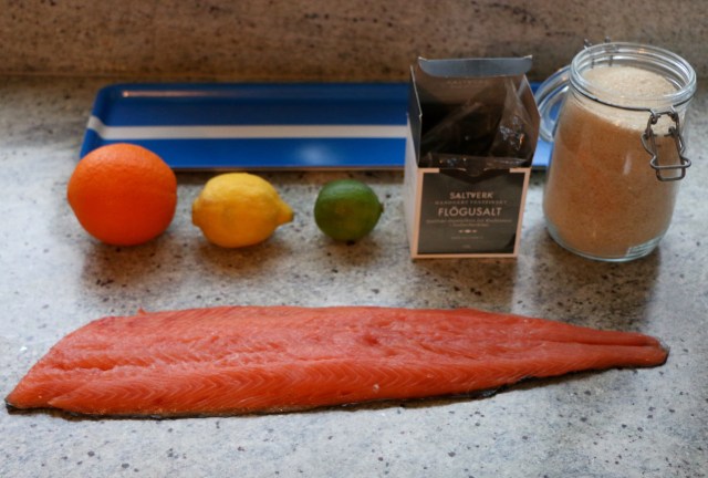 Sítrusgrafinn lax - hráefni